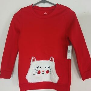 Red Cat Design Kids Sweatshirt (0129)